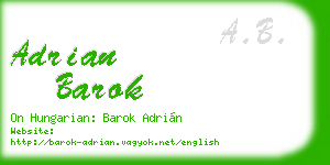adrian barok business card