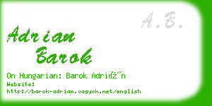 adrian barok business card